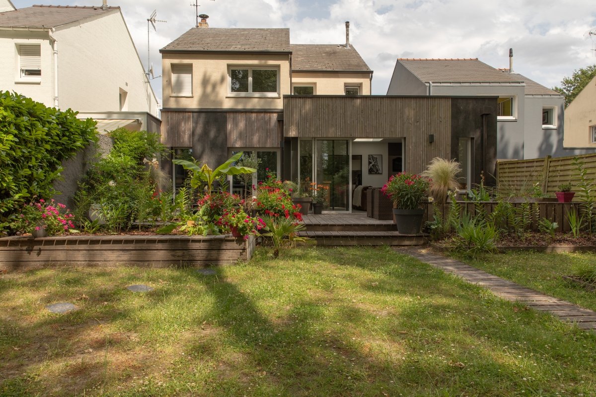 Extension, facade arrière jardin